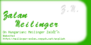 zalan meilinger business card